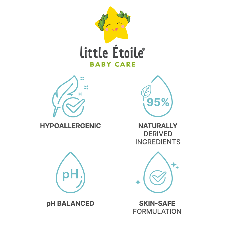 Dung dịch vệ sinh Little Étoile Baby Care Úc làm sạch dịu nhẹ vùng nhạy cảm cho bé