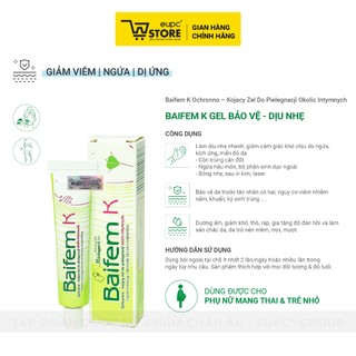 Gel Bảo Vệ Dịu Nhẹ Baifem K 15g Làm Dịu Nhẹ Nhanh, Giảm Cảm Giác Khó Chịu Gây Ra Do Ngứa EUPC STORE