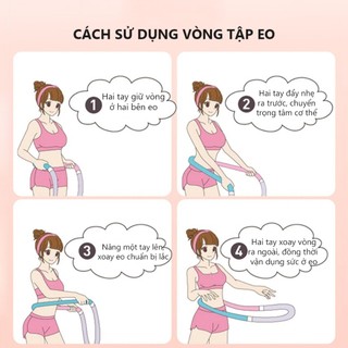 Vòng lắc eo thể dục 3 lớp PVC cao cấp giúp giảm mỡ bụng săn chắc vòng eo dùng cho mọi lứa tuổi TS15