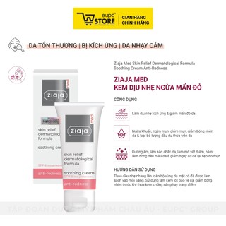 Kem Giảm Mẩn Đỏ Ziaja Med 50ml Làm Dịu Da, Kết Cấu Nhẹ Giảm Tiết Bã Nhờn EUPC STORE