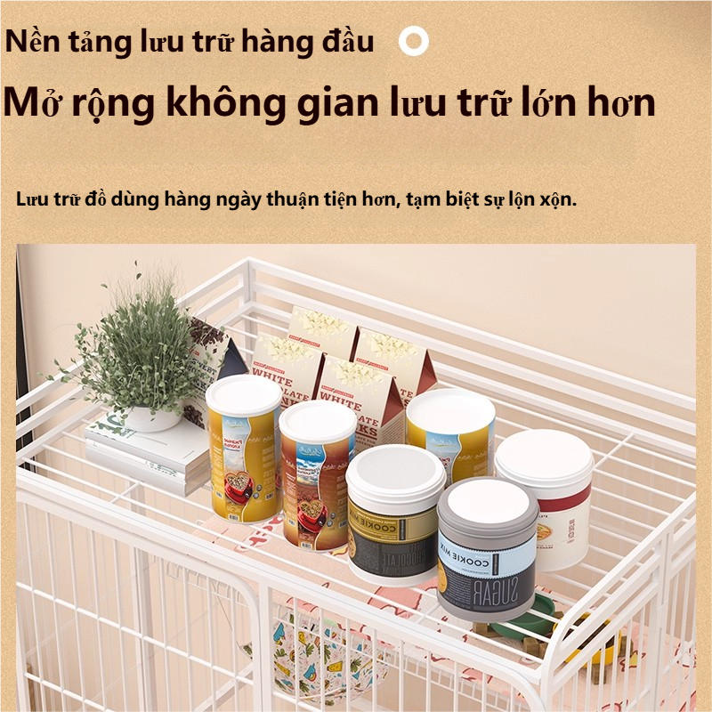 Lồng thú cưng 2/3/4 tầng có bánh xe, kèm khay, rộng rãi và chắc chắn