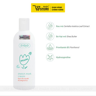 Kem Giảm Rạn Da Dành Cho Mẹ Bầu Ziaja Mum 270ml Dưỡng Ẩm Giúp Làm Mờ Và Giảm Hình Thành Vết Mới EUPC STORE