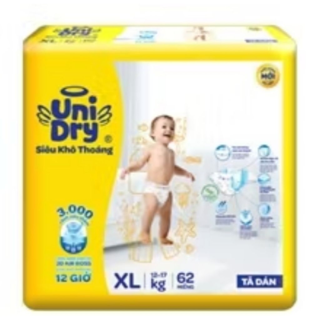 Tã dán Uni Dry XL62 cho bé từ 12 đến 17kg