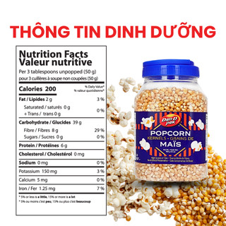 [PRE - ORDER] Hạt Bỏng Ngô Chế Biến Bắp Rang Dan D Pak I Popcorn Kernels Grains De Maïs I 908g