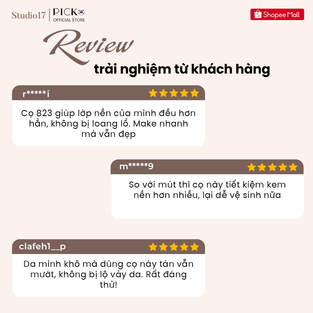 Cọ đánh nền STUDIO17 FOUNDATION BRUSH 823