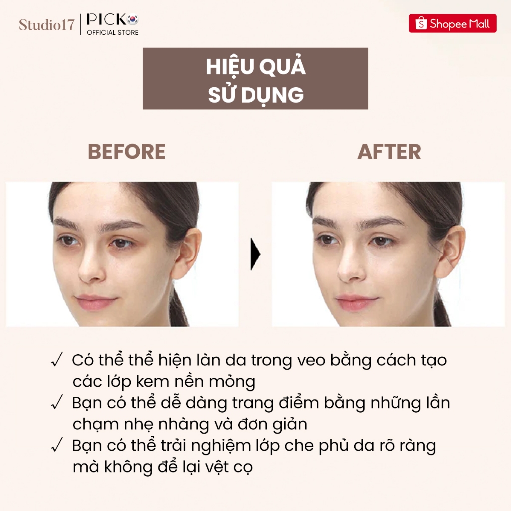 Cọ đánh nền STUDIO17 FOUNDATION BRUSH 823