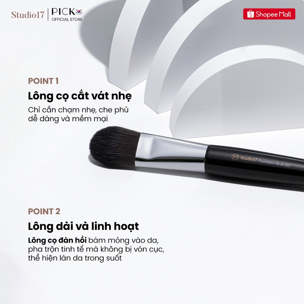 Cọ đánh nền STUDIO17 FOUNDATION BRUSH 823