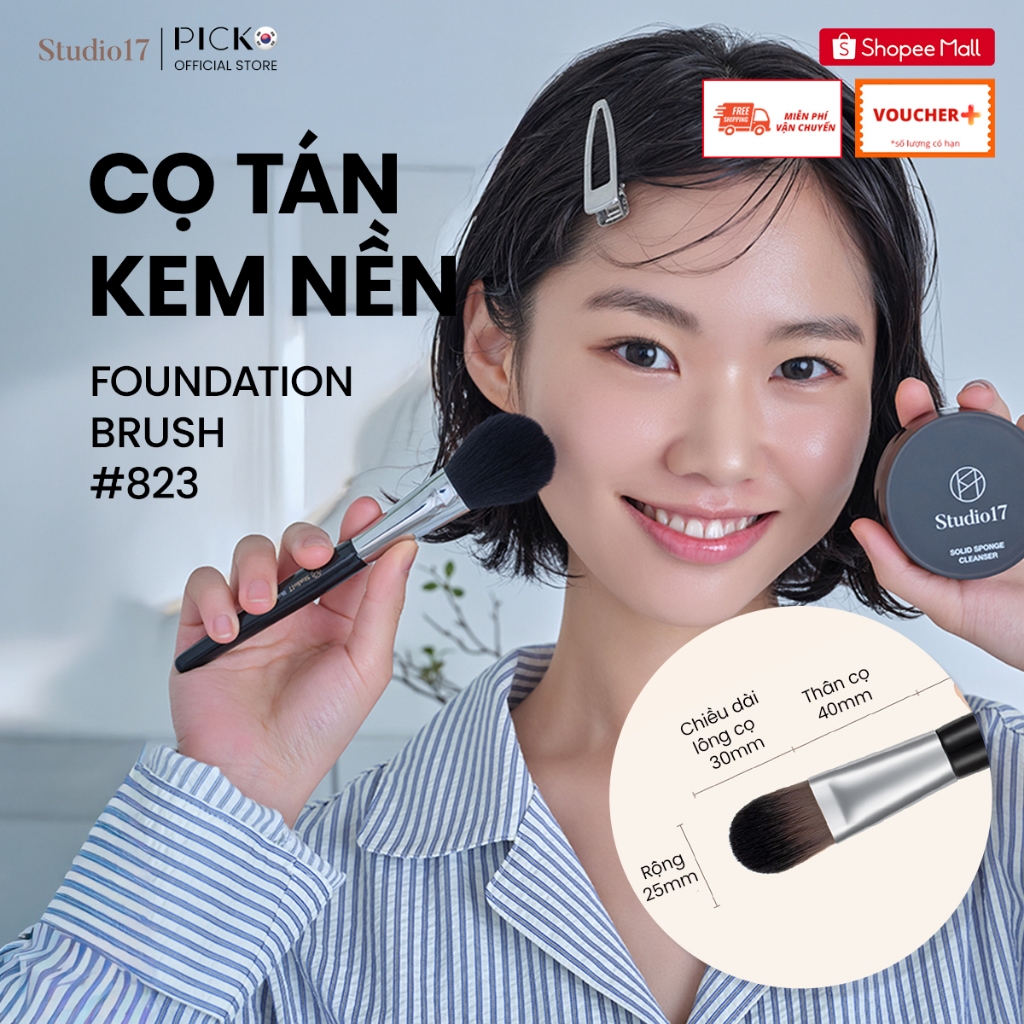 Cọ đánh nền STUDIO17 FOUNDATION BRUSH 823