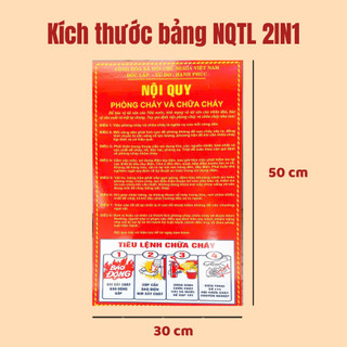 [2IN1] Biển báo Nội quy Tiêu lệnh tích hợp 2IN1 bằng Tôn/Tole hoặc mica chống rỉ sét, thẩm mỹ cao
