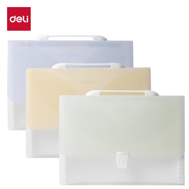 Cặp Đựng Tài Liệu Deli 13 Ngăn – Túi File A4, Nhiều Ngăn, Đựng Giấy Tờ & Học Thêm, Có Khóa