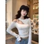 Áo Dài Tay Hở Vai Cổ Tròn RANSHI Ôm Body Sexy Quyến Rũ Chất Cotton Mềm Mịn - RA345