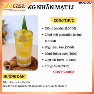 1kg Mứt long nhãn Boduo - Nguyên liệu pha chế - hương thơm tự nhiên dùng cho trà sữa, trà trái cây