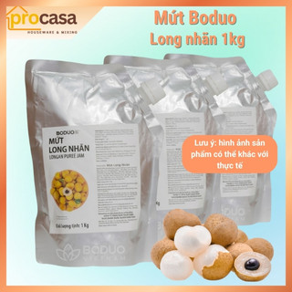 1kg Mứt long nhãn Boduo - Nguyên liệu pha chế - hương thơm tự nhiên dùng cho trà sữa, trà trái cây