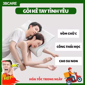 Gối kê tay cặp đôi 3BCARE K29 thiết kế vòm chữ C chống tê tay chất liệu memory foam cao cấp giúp ngủ sâu
