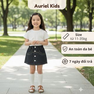 Quần Giả Váy Cho Bé Gái, Quần Jean giả Váy Cho Bé Chất Liệu Cotton Mềm Mại Co Giãn