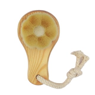 Cọ rửa mặt thủ công hình hoa mai – Cán gỗ tiện dụng, lông mềm tẩy sạch tế bào chết dịu nhẹ