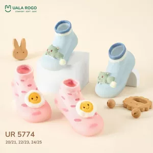 Giày bún tập đi cho bé Ualarogo đế Cao su mềm dẻo chống trượt an toàn bảo vệ ngón thoáng khí 5774