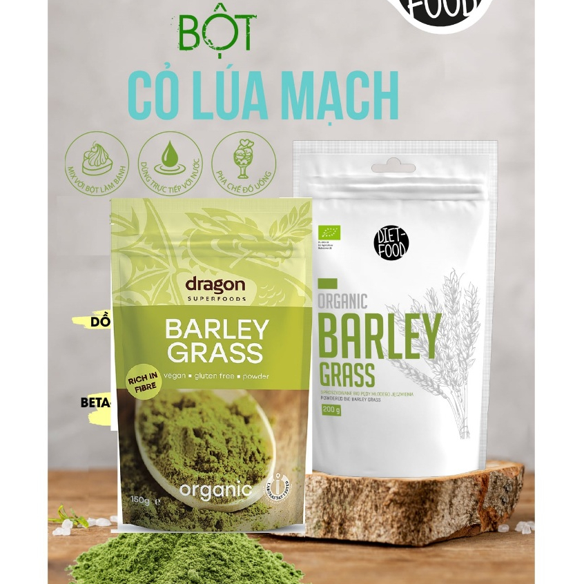 Bột cỏ lúa mạch hữu cơ Dragon Superfoods/ Diet-food Barley Grass Powder