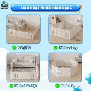Quây Nhựa Gấp Gọn Pakey Thỏ Cao Cấp 2026 Tặng TRỤ BÓNG RỔ+ 100 BÓNG, Quây Cũi Cho Bé Đáng Yêu, Bảo Hành Trọn Đời
