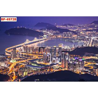 Tranh Dán Tường 3D Phong Cảnh Thành Phố nổi tiếng hiện đại