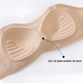 Áo ngực nữ quây ngang không dây mềm mại, áo lót nữ su viền silicone chống tuột mút mỏng cố định AG86