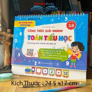 Sách - Bộ Lịch Công Thức Giải Nhanh Toán Và Tổng Hợp Kiến Thức Tiếng Anh Tiểu Học (Phiên bản 5.0)