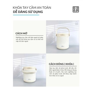 Nồi ủ chân không Haatz CIM600 6L giữ nhiệt 6 tiếng, lòng nồi inox 304, an toàn cho sức khỏe