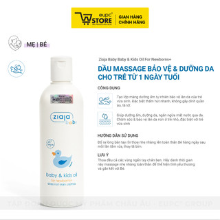 Dầu Massage Bảo vệ & Dưỡng Da Cho Trẻ Từ 1 Ngày Tuổi Ziaja Baby 270ml Thành Phần Thuần Chay An Toàn Lành Tính EUPC STORE