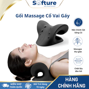 Gối Massage Cổ Vai Gáy SOFTURE Công Thái Học, Nắn Chỉnh Cột Sống, Giảm Đau Mỏi Thư Giãn Hiệu Quả - SGMS01