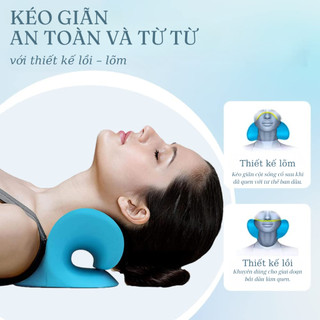 Gối Massage Cổ Vai Gáy SOFTURE Công Thái Học, Nắn Chỉnh Cột Sống, Giảm Đau Mỏi Thư Giãn Hiệu Quả - SGMS01