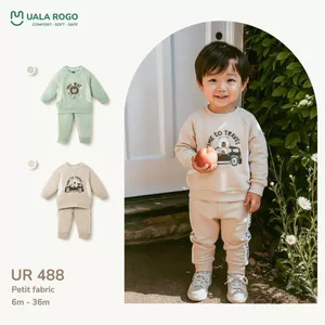 Đồ bộ cho bé Ualarogo dài tay 6 tháng - 3 tuổi vải Petit mềm mịn co giãn 488