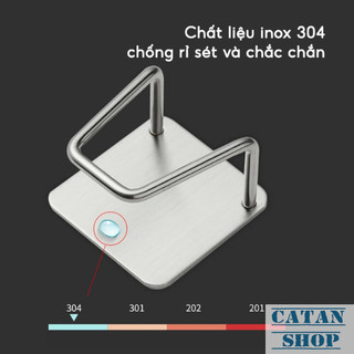 Móc Dán Tường Chữ A Inox Chống Gỉ Sét Treo Miếng Chùi Nồi, Bọt Biển, Vá Muỗng Tiện Lợi-GD950-MocChuA