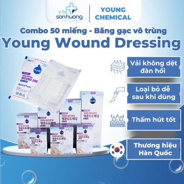 Combo 50 miếng - Băng Gạc Vô Trùng Non-Woven Wound Dressing - Thoáng Khí, Thấm Hút Tốt - 1 hộp
