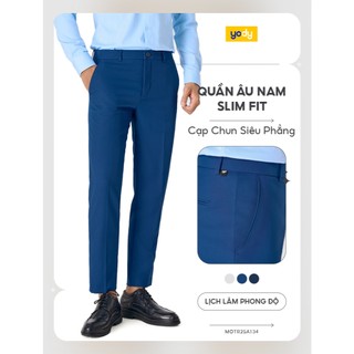 Quần âu nam dáng slim fit YODY cạo chun mặt vải đàn hồi co giãn nhẹ MOTR25A134