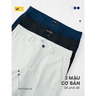 Quần âu nam dáng slim fit YODY cạo chun mặt vải đàn hồi co giãn nhẹ MOTR25A134