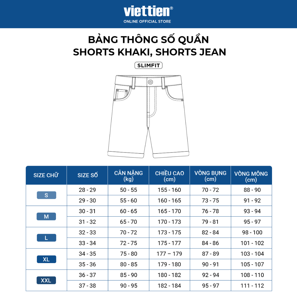 Quần Short TT VIETTIEN SMART CASUAL vải Polyester form REGULAR VT00000271