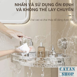 Kệ Treo Đồ Góc Tường Hút Chân Không Dán Tường Không Khoan, Chống Gỉ Siêu Bám Dính-GD945-MocCK-KeGoc