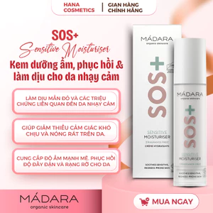Kem dưỡng ẩm, phục hồi & làm dịu da nhạy cảm Mádara SOS+ SENSITIVE Moisturiser 50ml