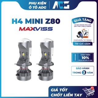 Bóng đèn LED ô tô CHÍNH HÃNG Maxviss H4 MINI Z80 - Nhỏ gọn - Giữ Zin - Tăng sáng - Đăng kiểm được | Phụ kiện ô tô ADG