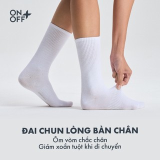Hộp combo 5 đôi tất nữ cổ cao cotton ESSENTIAL kháng khuẩn khử mùi ONOFF - 16AR25A480
