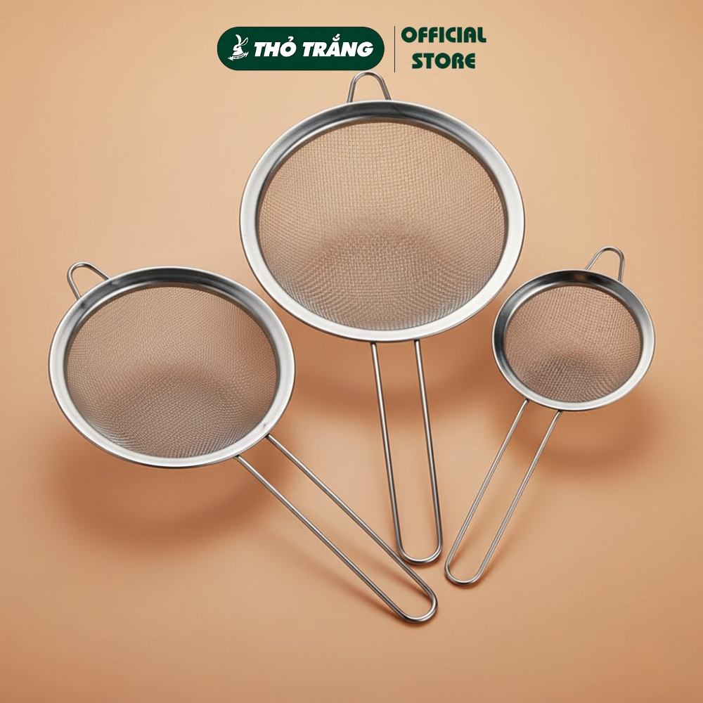 Vợt lọc trà, rây lọc trái cây, lọc bột, lọc thức ăn bằng inox cao cấp ...
