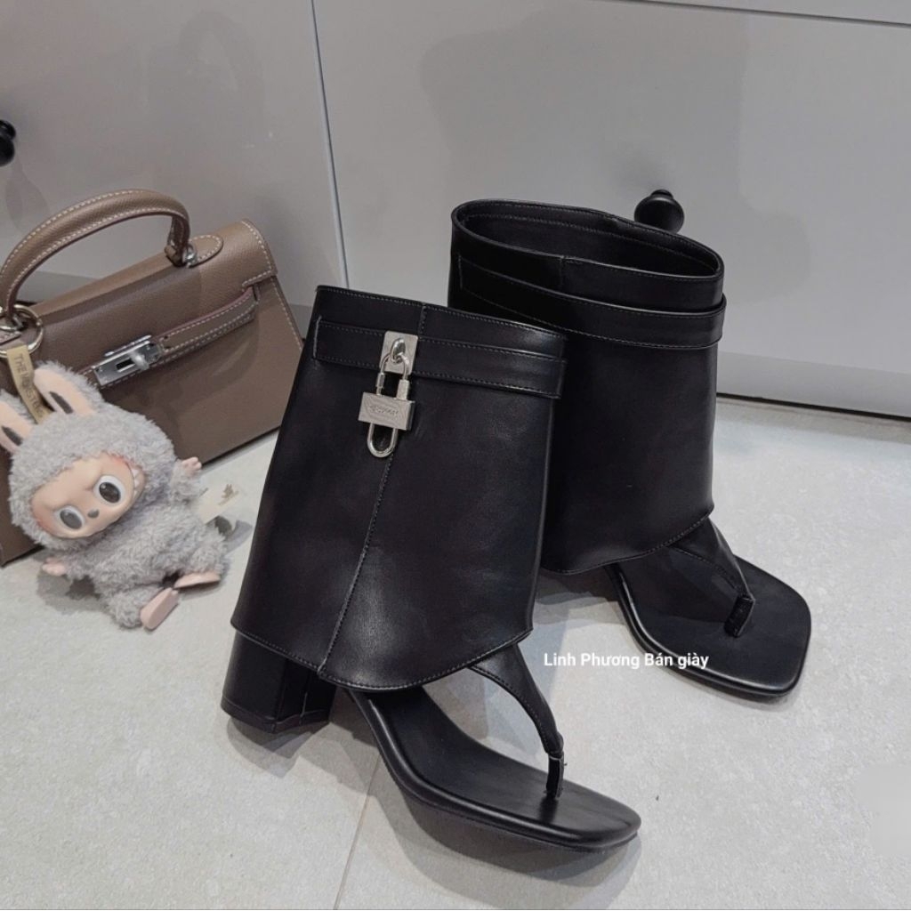 [‼️GIÁ XẢ BỎ MẪU] Boot da khóa xỏ ngón brand MIJILI gót trụ hàng cao cấp fullbox