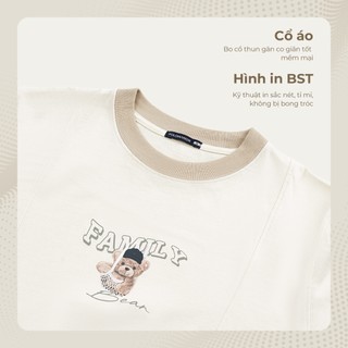 [DEAL SIZE XXL] Áo thun cao cấp DRILL, BST FAMILY BEAR, chất liệu Cotton 2C đứng form, thoáng mát - POLOMANOR