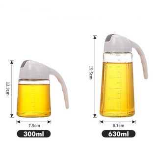 AMZO_BÌNH ĐỰNG DẦU ĂN, NƯỚC MẮM BẰNG THỦY TINH NẮP HỢP KIM ĐÓNG MỞ TỰ ĐỘNG AN TOÀN SỨC KHỎE 630ML