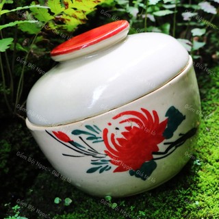 Thố Vẽ Cảnh/Chim Hoa/Chuồn Cực Xinh Nhiều Kích Cỡ Men Xịn Đẹp Đựg Gia Vị -Gà Tiềm-  Gốm Lái Thiêu Cho Người Hoài Niệm