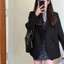 -Áo khoác blazer dáng rộng basic – màu xám / đen (Size S – XL)