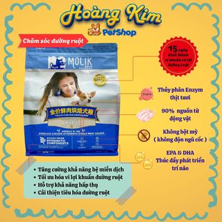 Hạt cho chó 6kg MOLIK hạt mix topping thịt sấy, sữa dê, 15 ngày hỗ trợ tiêu hóa, chó kén ăn