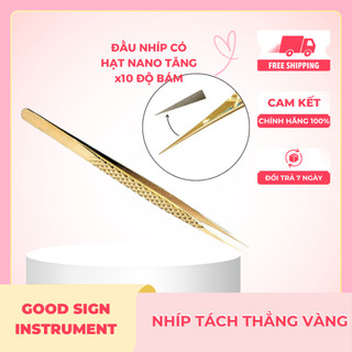 Nhíp nối mi chuyên dụng - Good Sign Instrument – Nhíp Classic Nano - Nhíp Volume - Màu Vàng