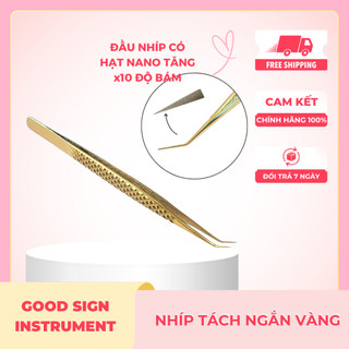 Nhíp nối mi chuyên dụng - Good Sign Instrument – Nhíp Classic Nano - Nhíp Volume - Màu Vàng