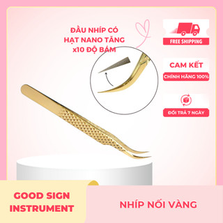 Nhíp nối mi chuyên dụng - Good Sign Instrument – Nhíp Classic Nano - Nhíp Volume - Màu Vàng